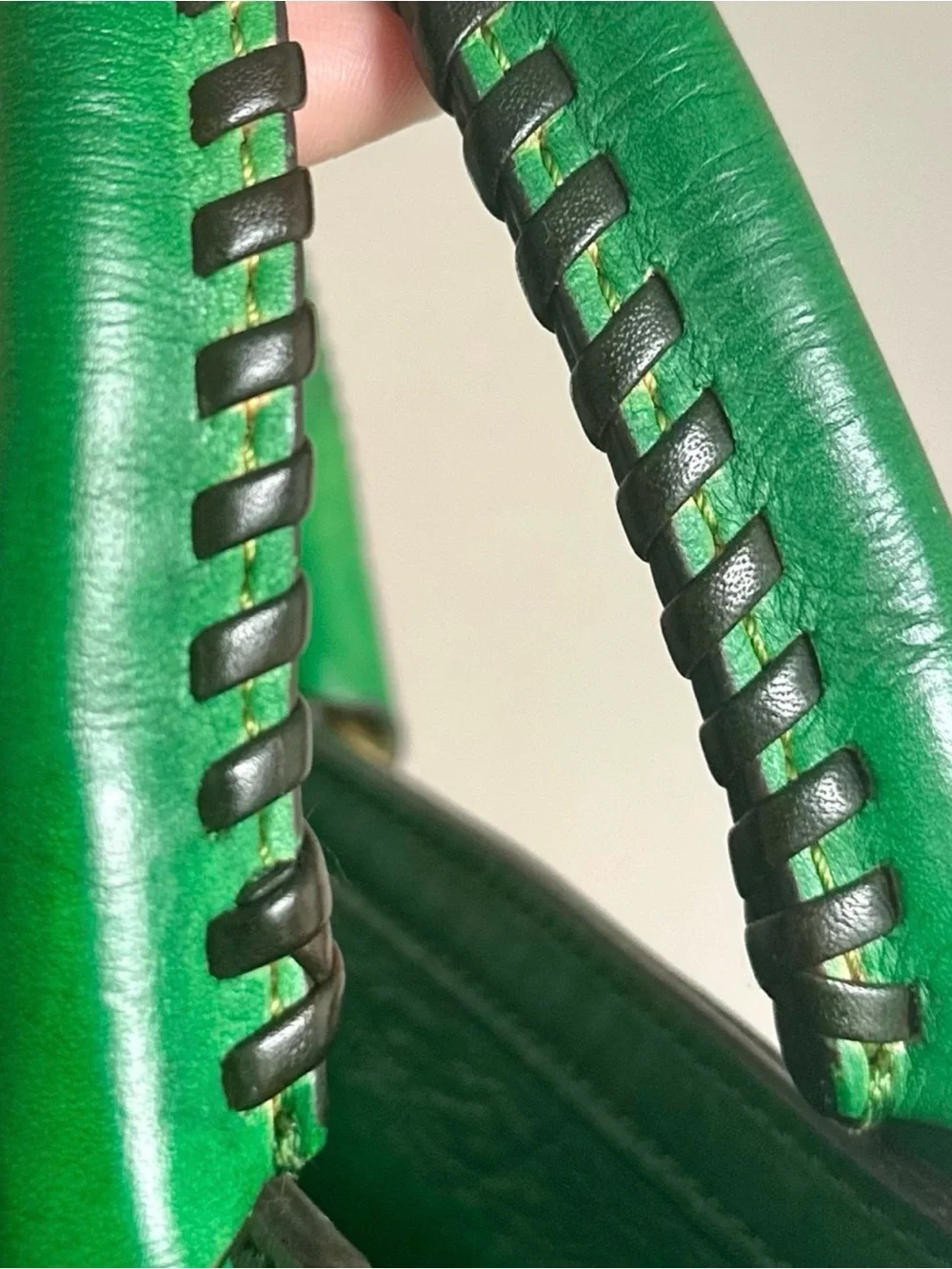 Dooney & Bourke Vintage Emerald Green Florentine Leather Satchel